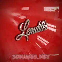lemdilki in Car Paint style - 3D name wallpaper