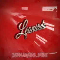 leonarda in Car Paint style - 3D name wallpaper