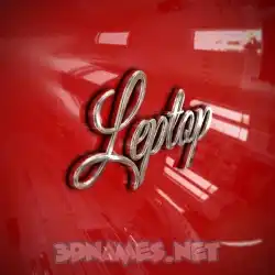 leptop in Car Paint style - 3D name wallpaper