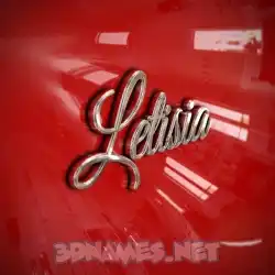 letisia in Car Paint style - 3D name wallpaper