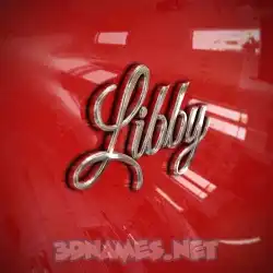 libby in Car Paint style - 3D name wallpaper