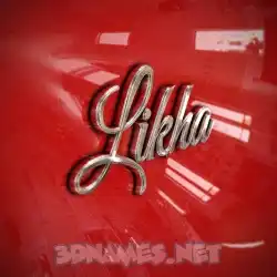 likha in Car Paint style - 3D name wallpaper