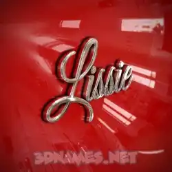 lissie in Car Paint style - 3D name wallpaper