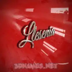 llesenia in Car Paint style - 3D name wallpaper