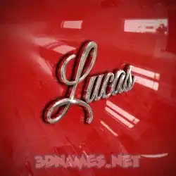 lucas in Car Paint style - 3D name wallpaper