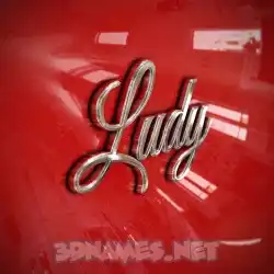 ludy in Car Paint style - 3D name wallpaper