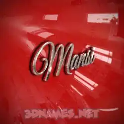 mansi in Car Paint style - 3D name wallpaper