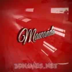 mawanda in Car Paint style - 3D name wallpaper
