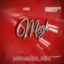 megh in Car Paint style - 3D name wallpaper