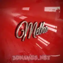 metho in Car Paint style - 3D name wallpaper
