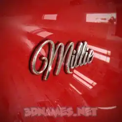 millie in Car Paint style - 3D name wallpaper