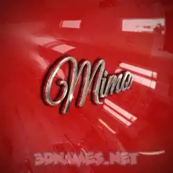 mimo in Car Paint style - 3D name wallpaper