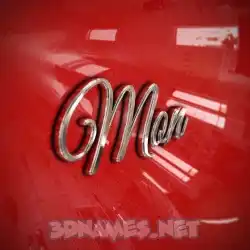 mon in Car Paint style - 3D name wallpaper