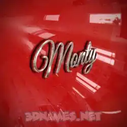 monty in Car Paint style - 3D name wallpaper