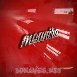 mounira in Car Paint style - 3D name wallpaper