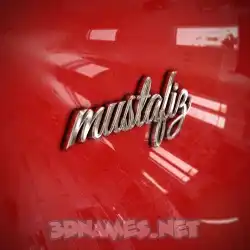 mustafiz in Car Paint style - 3D name wallpaper