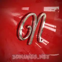n in Car Paint style - 3D name wallpaper