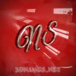 n s in Car Paint style - 3D name wallpaper
