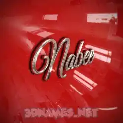 nabee in Car Paint style - 3D name wallpaper