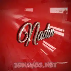 nadin in Car Paint style - 3D name wallpaper