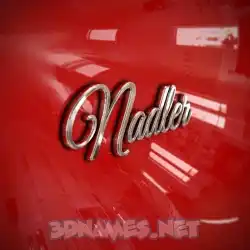 nadler in Car Paint style - 3D name wallpaper