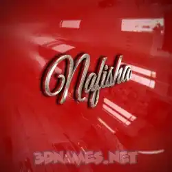 nafisha in Car Paint style - 3D name wallpaper