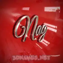 nag in Car Paint style - 3D name wallpaper