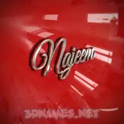najeem in Car Paint style - 3D name wallpaper
