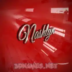 nashlyn in Car Paint style - 3D name wallpaper