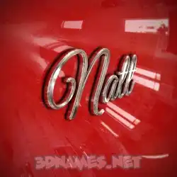 natt in Car Paint style - 3D name wallpaper
