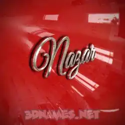 nazar in Car Paint style - 3D name wallpaper