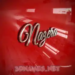 nazera in Car Paint style - 3D name wallpaper