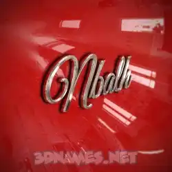 nbalh in Car Paint style - 3D name wallpaper