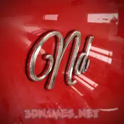 nd in Car Paint style - 3D name wallpaper