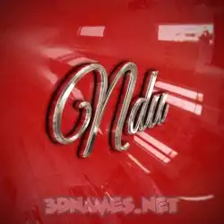 ndu in Car Paint style - 3D name wallpaper
