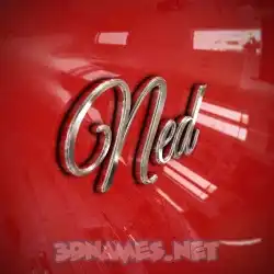 ned in Car Paint style - 3D name wallpaper