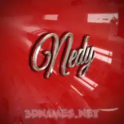 nedy in Car Paint style - 3D name wallpaper
