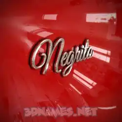 negrito in Car Paint style - 3D name wallpaper