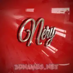 nery in Car Paint style - 3D name wallpaper