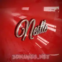 nestle in Car Paint style - 3D name wallpaper