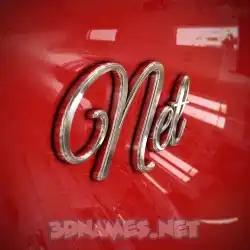 net in Car Paint style - 3D name wallpaper