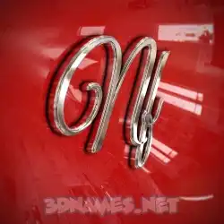 nf in Car Paint style - 3D name wallpaper