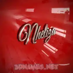 nheliza in Car Paint style - 3D name wallpaper
