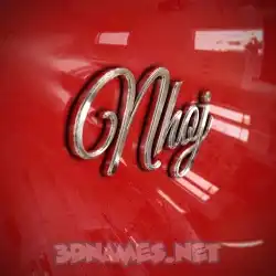 nhoj in Car Paint style - 3D name wallpaper
