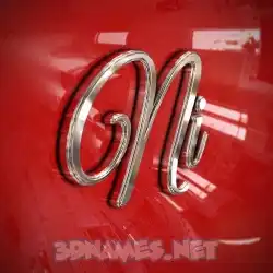 ni in Car Paint style - 3D name wallpaper