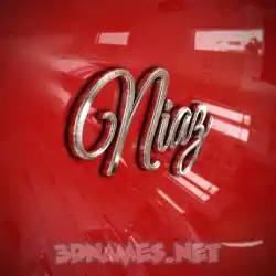 niaz in Car Paint style - 3D name wallpaper