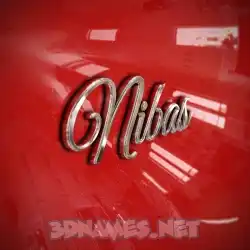 nibas in Car Paint style - 3D name wallpaper