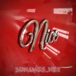 nice in Car Paint style - 3D name wallpaper