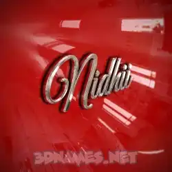 nidhii in Car Paint style - 3D name wallpaper
