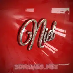 niel in Car Paint style - 3D name wallpaper